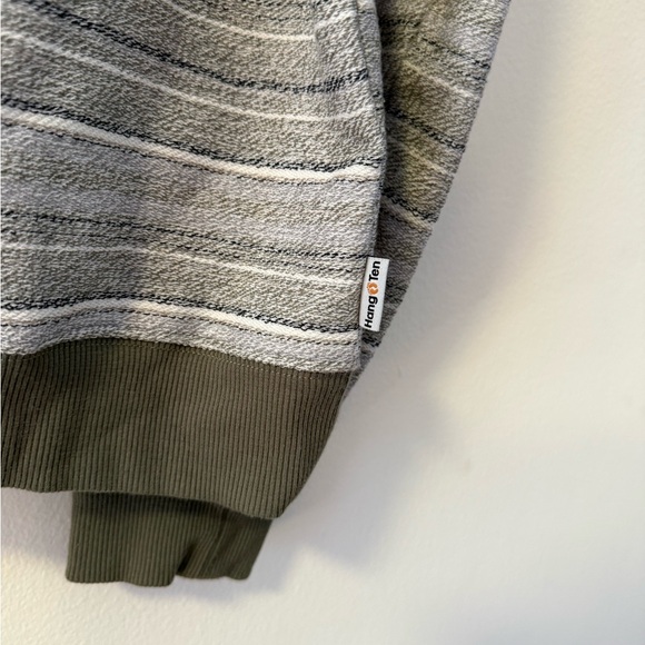 Hang Ten Olive and Gray Knit Surfer Baja Hoodie Men’s M - Picture 5 of 6